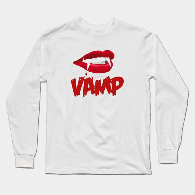 Vamp Teeth Long Sleeve T-Shirt by WikiDikoShop